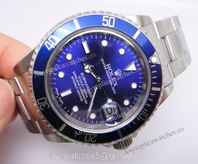 Swiss ETA Movement Rolex Blue Face Submariner 16610 Watch Classic Model 1