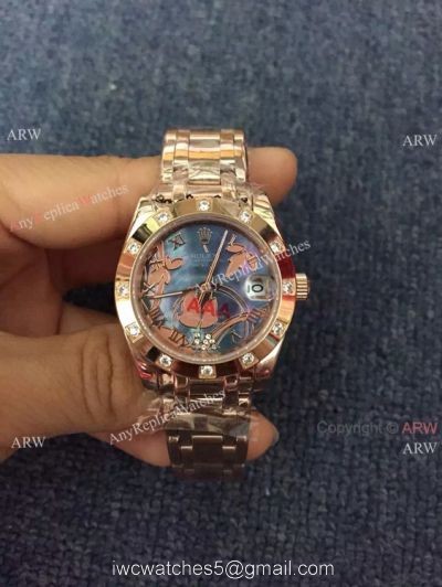 High quality Rolex Rose Gold Masterpiece Ladies Replica Watch 1