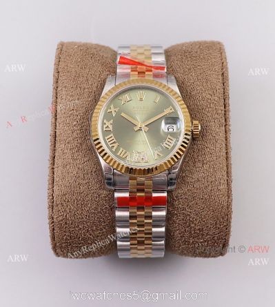 (TWF) New Rolex Datejust 31 Jubilee Watch With Green Dial Swiss Made Replica 1