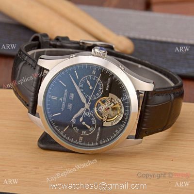 Fake Jaeger-LeCoultre Perpetual Calendar 42mm Watch SS Black Dial 1