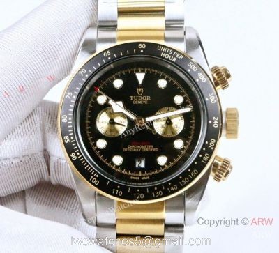 Replica Tudor Heritage Black Bay 42mm Watch Two Tone Black Dial 1