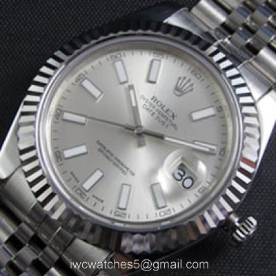 Clone Swiss ETA2836 Rolex Datejust II Watch Silver Face 1