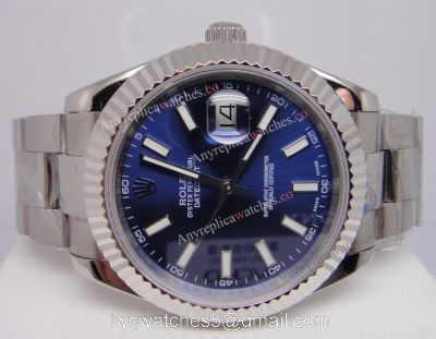 NEW UPGRADED Replica Rolex Datejust II SS Blue Face DJII Watch 41MM 1
