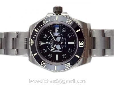 High Quality Rolex Submariner Date Black Ceramic Watch: Rolex Skull Watch 1