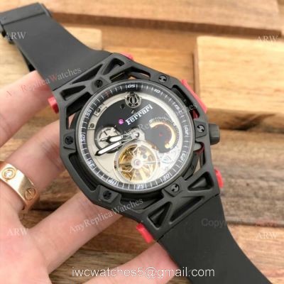 New Copy Hublot Techframe Ferrari Tourbillon watch All Black Case 1