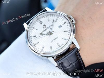 New Fake Audemars Piguet 40mm Watch SS White Dial Automatic 1