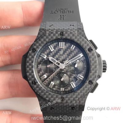 Replica Hublot Big Bang Black Carbon-Fiber Case Watch 4100 Swiss Grade 1