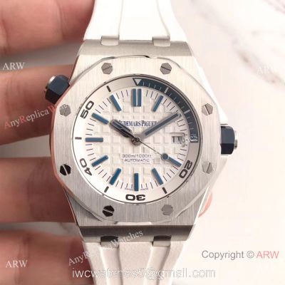 Swiss Grade Replica Audemars Piguet Royal Oak Offshore White Dial Rubber 1