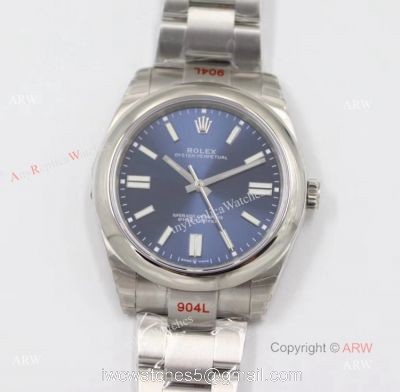 (EW) New Rolex Oyster Perpetual Blue Dial 41mm Swiss Replica Watches 904L 1