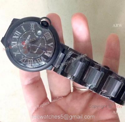 Copy Cartier Ballon Bleu de automatic Watch All Black 1