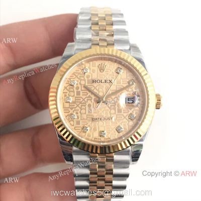 (EW) Rolex Datejust II Gold Micor Face Jubilee Watch ETA 3255 Movement 1