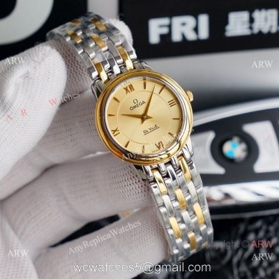 AAA Replica Omega Lady De Ville Watches 2-Tone Sapphire Crystal 1