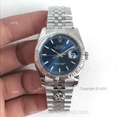 AR Factory V2 Rolex Datejust 36 MM Blue Dial Jubilee Watch Rolex ?r SWISS 3135 MOVEMENT 1
