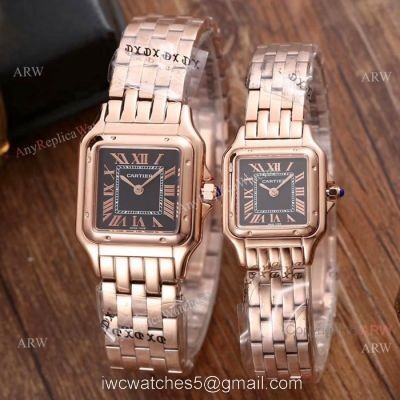 Fake Cartier Panthere Limited Edition Watches All Rose Gold Roman Dial 1