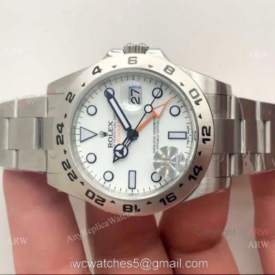 JF Factory ETA2836 V3 Replica Rolex Explorer II 42mm Watches 216570 White Face 1