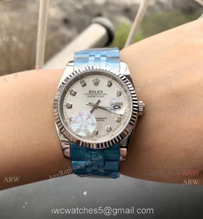 Replica Rolex Datejust 36MM Stainless Steel Jubilee Silver Dial Watches 1