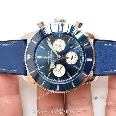 Copy Breitling Superocean Heritage II B01 Chronograph 7750 Watch SS Blue Dial 1