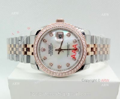 Copy Rolex Datejust Two Tone Rose Gold Jubilee Watch 34mm 1