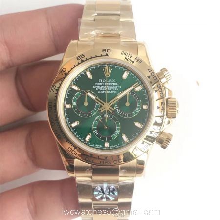 Rolex AR Factory Daytona Green Dial Yellow Gold Watch (904L SS) 1