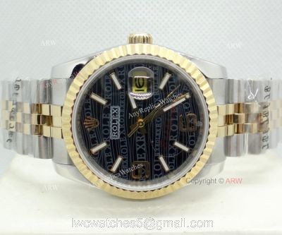 Rolex Oyster Perpetual Datejust Jubille Bracelet Black Rolex Dial Copy Watch 1