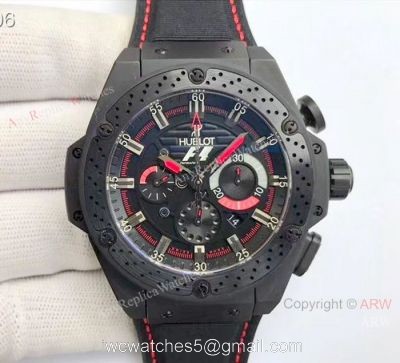 Swiss 7750 Replica Hublot F1 Replica King Power Black Case Watch Sapphire Crystal 1