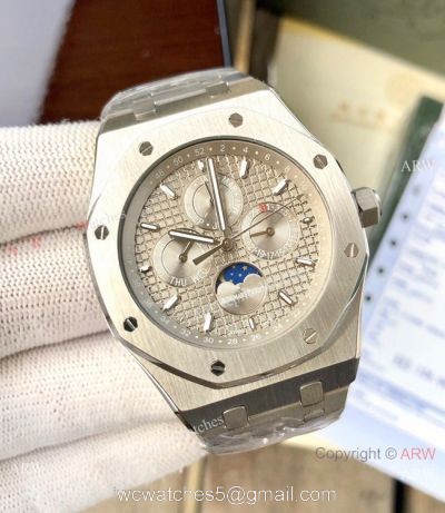 Audemars Piguet Royal Oak Perpetual Calendar Watches Stainless Steel Gray Dial 1