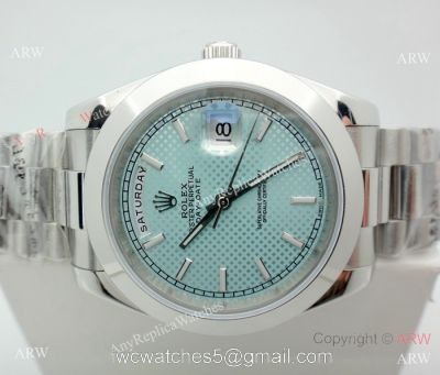 Stainless Steel Light Blue Dial Rolex Presidential Replica Watch DD 40mm 1