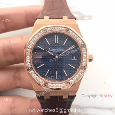JH Factory Replica Audemars Piguet Jumbo Extra Thin Rose Gold Diamond AP Watch 39MM 1
