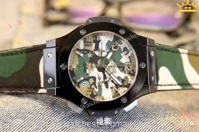 High Quality Hublot Big Bang Men Watch Black Case Camouflage Dial 1