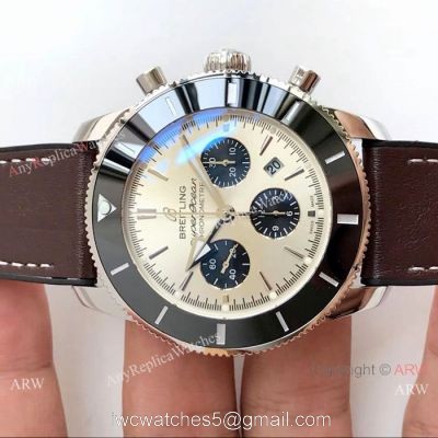 Replica Breitling Superocean Heritage II B01 Watch Stainless Steel Silver Dial 1