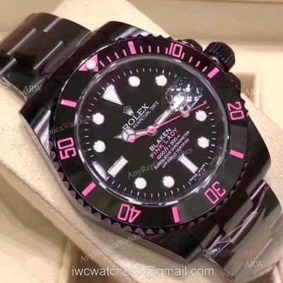 Rolex Blaken Replica Submariner Pink Lady 40mm Watch New Style 1