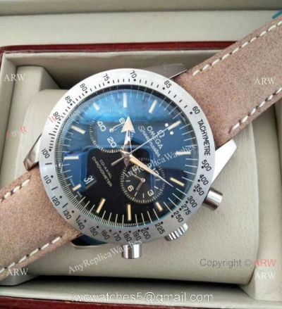Low Price Omega Clone Watch Speedmaster SS Black Dial Chronograph Watches 1