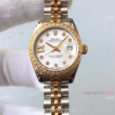 New Style Rolex Datejust Jubilee Replica Watch Two Tone Women Size 1