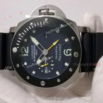 Swiss Replica Panerai Submersible Luminor GMT Pole 2 Pole Watch 47mm 1