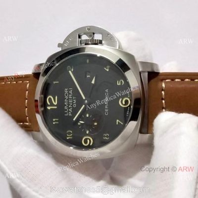 Replica Luminor GMT Panerai SS Black Dial Watch PAM0441 1