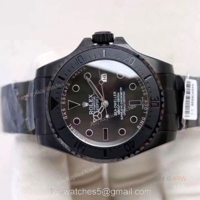 All Black Rolex Deepsea Black Replica Watch 44MM 1