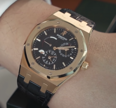 Audemars Piguet Royal Oak Rose Gold Black Dial Replica Watch 1