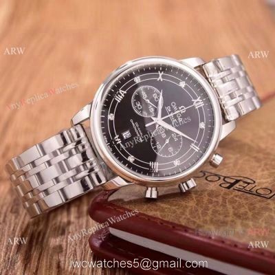 Low Price Omega De Ville Fake Watches Stainless Steel Chronograph 1