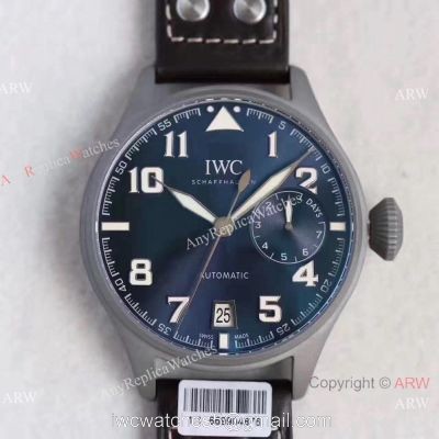 New IWC Big Pilots Fake Watch 7 Days Power Reserve 46mm / Titanium Blue Dial 1