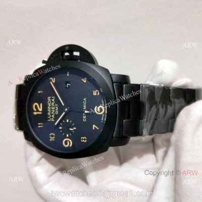 Solid Black Luminor GMT Panerai Bracelet PAM 438 1