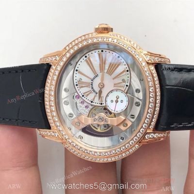Swiss Copy Audemars Piguet Royal Millenary Rose Gold Diamond Watches 4101 Movement 1