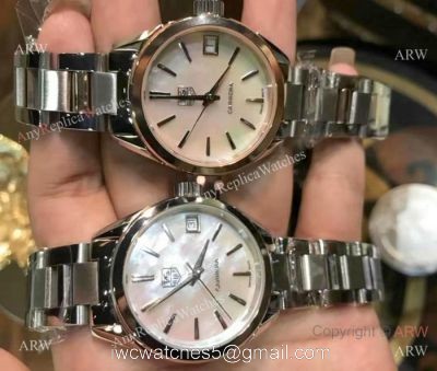 TAG Heuer Link Stainless Steel White MOP Dial Watch Lady Size 1