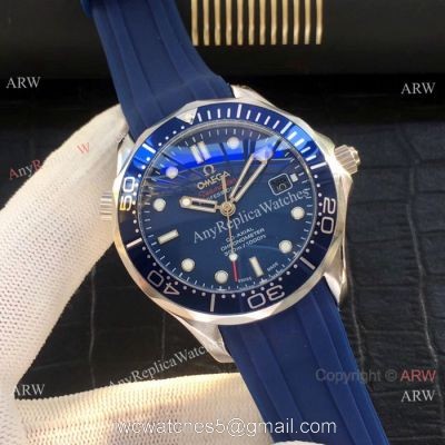 Omega Seamaster James Bond Omega Clone Watch Blue rubber Band 1