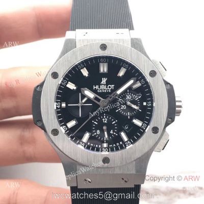 New Replica Hublot Big Bang 44mm Watch SS Black Dial 4100 Swiss Grade 1