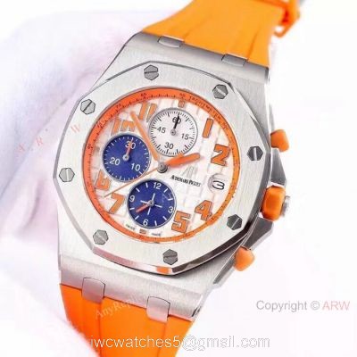 Audemars Piguet Royal Oak Offshore Copy Watches SS Orange Strap 1