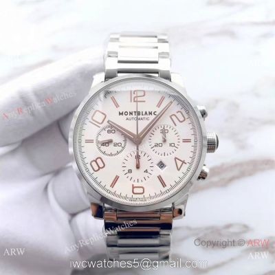 Swiss Grade 1 Mont Blanc Knock off Timewalker Chrono Stainless Steel Watch 1