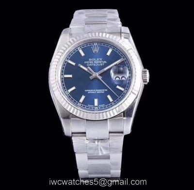 Rolex Oyster Datejust Swiss ETA3135 Blue Dial Watch / AR Factory Rolex Watches 1