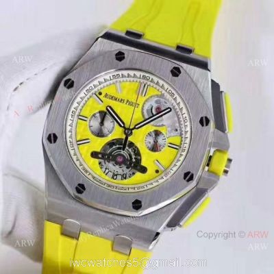 NEW Replica Audemars Piguet Royal Oak Offshore Watches SS Yellow Dial 1