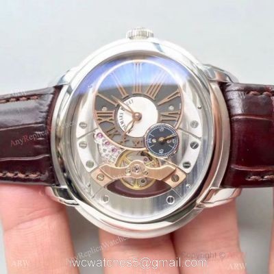 Swiss Replica Audemars Piguet Royal Millenary Cal.4101 SS Skeleton Dial Watch 1