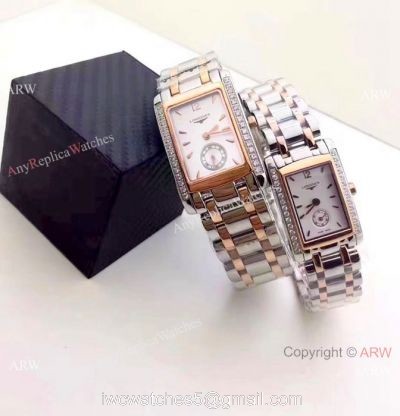 Replica Longines DolceVita Two Tone Rose Gold Watches 28mm 22mm 1